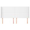 vidaXL T&ecirc;te de lit avec oreilles Blanc 163x23x118/128 cm Similicuir