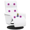 vidaXL Fauteuil de massage inclinable Blanc 71 x 90 x 105 cm