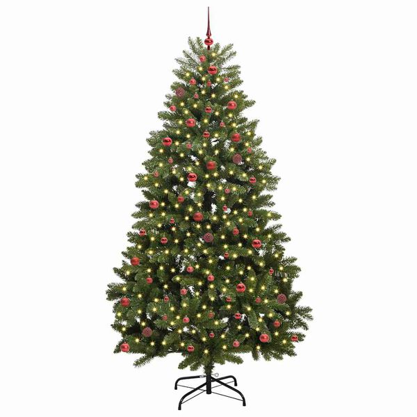 vidaXL Sapin de No&euml;l artificiel avec 300 LED Vert 270 cm PVC et m&eacute;tal