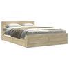 vidaXL Cadre de lit et t&ecirc;te de lit sans matelas ch&ecirc;ne sonoma 135x190cm
