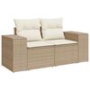 vidaXL Salon de jardin avec coussins 6 pcs beige r&eacute;sine tress&eacute;e