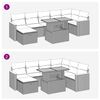 vidaXL Salon de jardin avec coussins 5 pcs beige r&eacute;sine tress&eacute;e