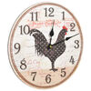 vidaXL Horloge murale avec motif de coq Multicolore 30 cm MDF