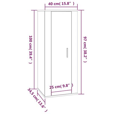 vidaXL Ensemble de meubles TV 2 pcs Sonoma gris Bois d'ingénierie