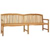 vidaXL Banc en Bois Sculpt&eacute; en Rose 228 x 61 x 94,5 cm Naturel