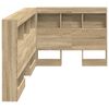vidaXL T&ecirc;te de lit de rangement Ch&ecirc;ne Sonoma 90 cm Bois d'ing&eacute;nierie