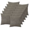 vidaXL Coussin avec oreiller HEERLEN 12 pi&egrave;ces Gris clair Velours