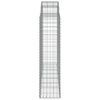 vidaXL Paniers &agrave; gabions arqu&eacute;s 8 pcs 200x50x160/180 cm Fer galvanis&eacute;