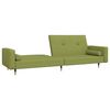 vidaXL Canap&eacute;-lit &agrave; 2 places avec deux oreillers Vert clair Velours