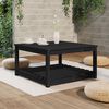 vidaXL Table de jardin noir 82,5x82,5x45 cm bois massif de pin