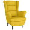 vidaXL Fauteuil jaune moutarde velours