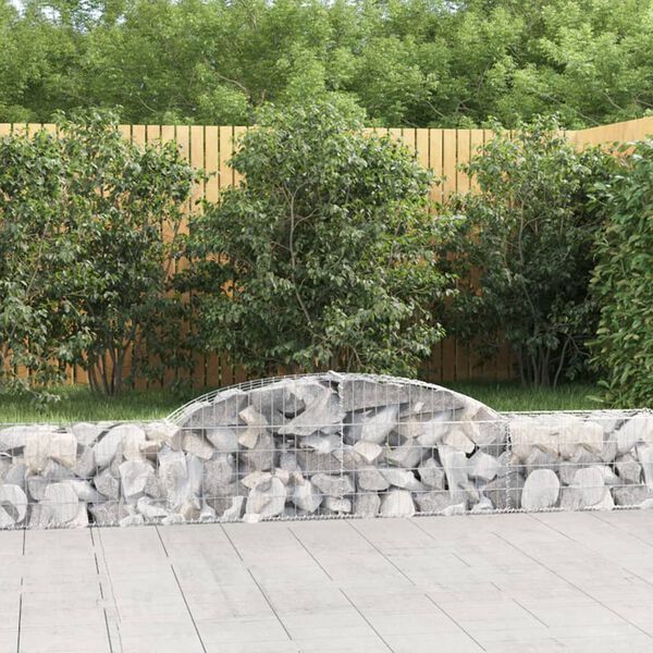 vidaXL Paniers &agrave; gabions arqu&eacute;s 20 pcs 300x30x40/60 cm fer galvanis&eacute;