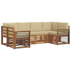 vidaXL Ensemble de canap&eacute;s d'ext&eacute;rieur 6 pc Naturel