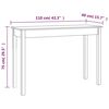 vidaXL Table console Blanc 110x40x75 cm Bois massif de pin