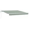 vidaXL Auvent r&eacute;tractable Vert et blanc 350 x 250 cm