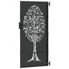 vidaXL Porte de Jardin Noir 85 x 175 cm Acier peint par poudre