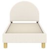 vidaXL Cadre de lit pour tout-petit avec tête de lit Crème 70 x 140 cm