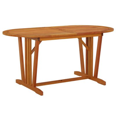 vidaXL Table de jardin 160x85x75 cm Bois d'eucalyptus solide