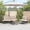 vidaXL Ensemble de salle &agrave; manger pour jardin 3 pcs Taupe Acier