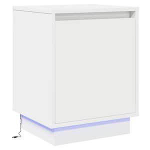 vidaXL Cabinet de chevet Blanc 39 x 34,5 x 50 cm Bois d'ing&eacute;nierie