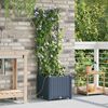 vidaXL Cache-pot de jardin Gris 40 x 40 x 142 cm Acier