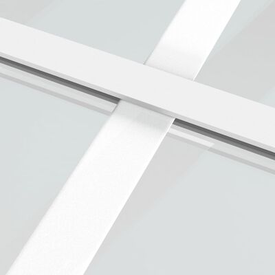 vidaXL Porte coulissante Verre ESG et aluminium 76x205 cm Blanc