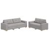vidaXL | Ensemble de Canap&eacute;s | 2 pcs Gris 221 x 78 x 80 cm Tissu