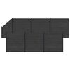 vidaXL Ensemble de Cl&ocirc;ture 7 pc 1138 x 186 cm WPC et Aluminium Noir