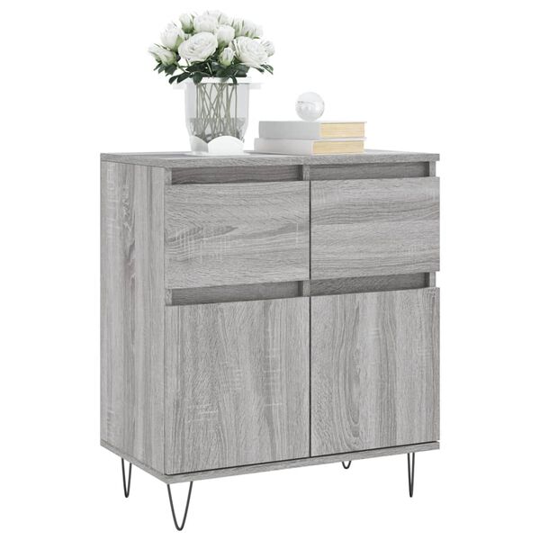 vidaXL Buffet Sonoma gris 60x35x70 cm Bois d'ing&eacute;nierie