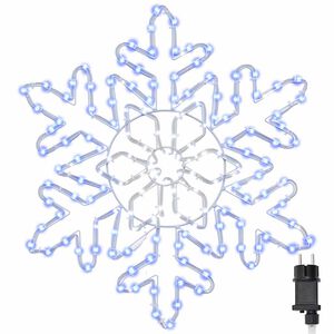 vidaXL Flocon de No&euml;l avec 156 LED Bleu 55.5 x 55.5 x 0.75cm PVC