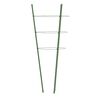 vidaXL Supports pour plantes de jardin 3 anneaux 5pcs Vert 45 cm Acier