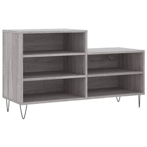 vidaXL Armoire &agrave; chaussures Sonoma gris 102x36x60 cm Bois d'ing&eacute;nierie