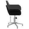 vidaXL Chaise pivotante de bureau Noir Velours