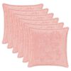 vidaXL Housse de coussin 6 pc HOUTEN Rose 30 x 30 cm