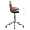 vidaXL Chaise pivotante de bureau Marron Tissu