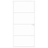 vidaXL Porte d'intérieur Blanc 93x201,5 cm Trempé verre aluminium fin