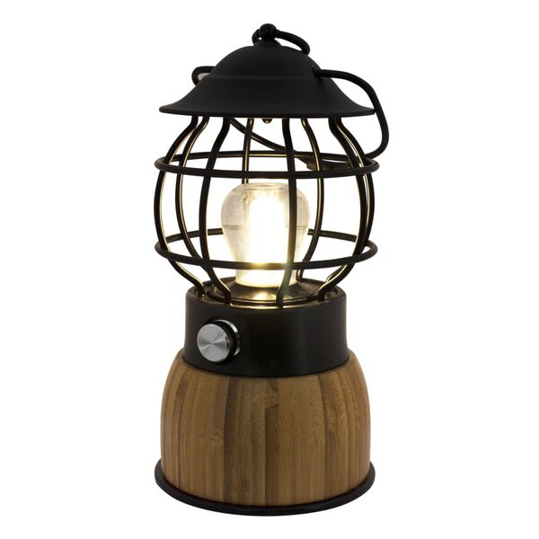 Eurotrail Lampe de camping &agrave; LED Breeze bambou noir