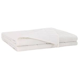 vidaXL Couverture Pond&eacute;r&eacute;e Blanc 140 x 200 cm 10 kg 100% Coton 205T