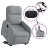 vidaXL Fauteuil inclinable &eacute;lectrique gris clair tissu