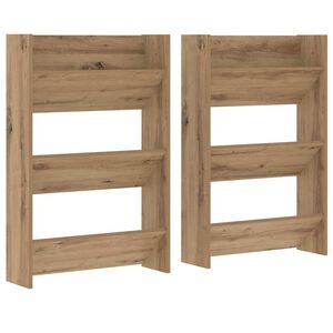 vidaXL Cabinet &agrave; chaussures 2 pc 60 x 18 x 90 cm Bois d'ing&eacute;nierie