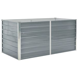 vidaXL Jardini&egrave;re 160 x 80 x 77 cm Gris Acier galvanis&eacute;