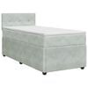 vidaXL Lit boxspring avec matelas Gris clair 90 x 190 cm Velours