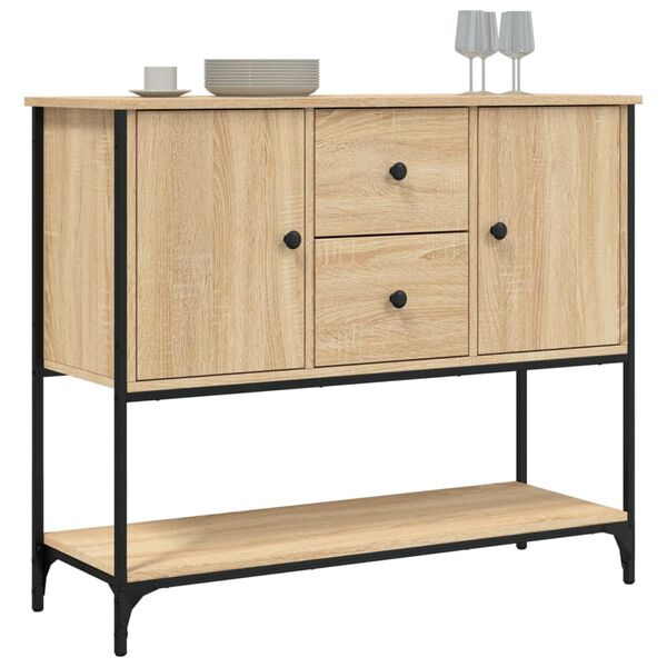 vidaXL Buffet chêne sonoma 100x36x85 cm bois d'ingénierie