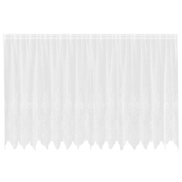 vidaXL Rideau en Dentelle Floral Blanc 180 x 400 cm Polyester