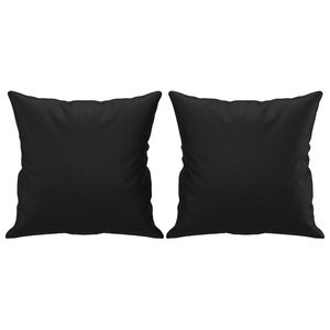 vidaXL Coussins d&eacute;coratifs lot de 2 Noir 40x40 cm Similicuir