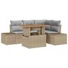 vidaXL Ensemble de canap&eacute; de jardin 5 pc Beige et gris