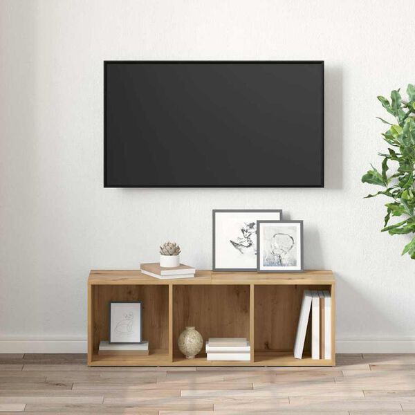 vidaXL Ensemble meuble TV Marron 72 x 35 x 37 cm Bois d'ing&eacute;nierie