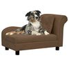vidaXL Canap&eacute; pour chien avec oreiller Marron 83x44x44 cm Peluche