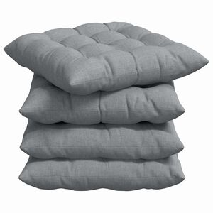 vidaXL Coussins de si&egrave;ge 4 pc Tissu Gris clair 40 x 40 x 6 cm