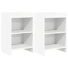vidaXL Tables de chevet 2 pcs Blanc 40 x 30 x 60 cm Bois d'ing&eacute;nierie